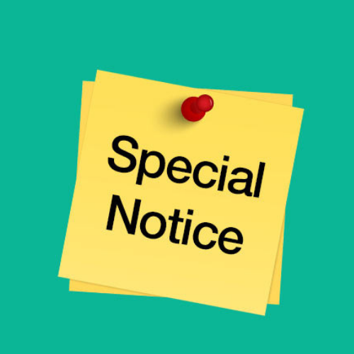 Special notice